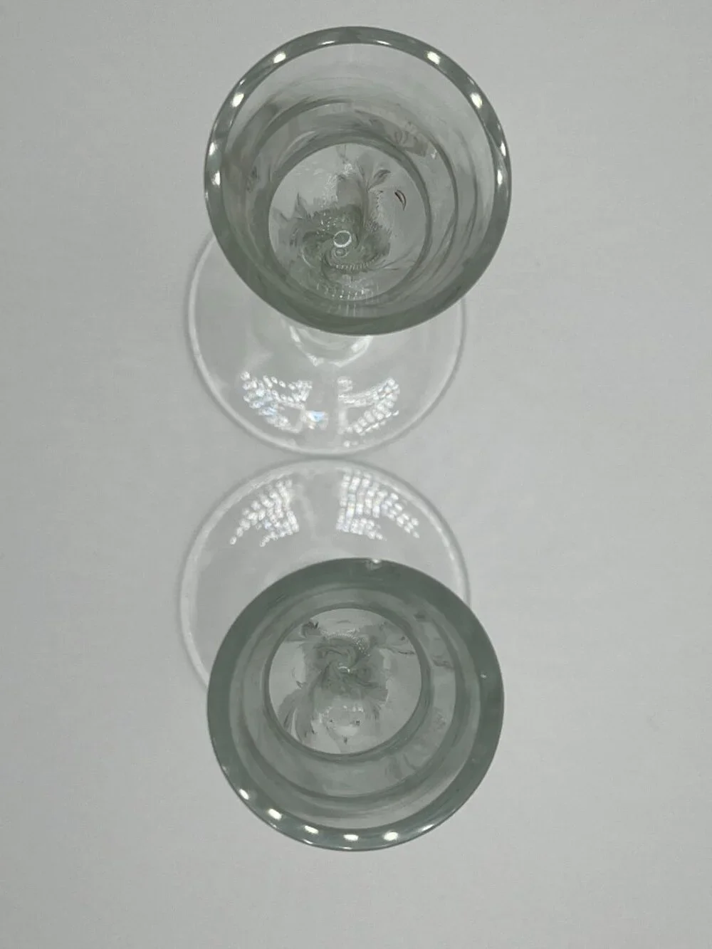 Crystal Krosno Spiral Twisted Candleholder Poland Clear Glass Taper Candlestick